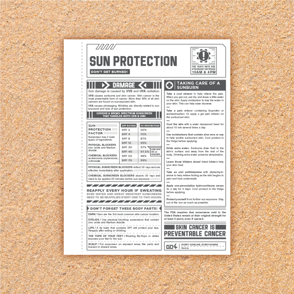 sun protection for flag football events