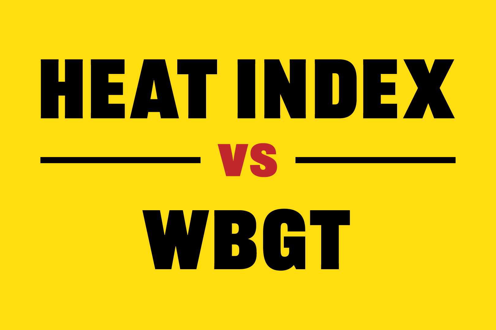 Heat Index vs WBGT