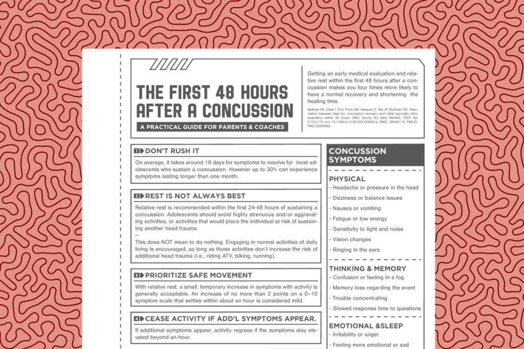 What to do in the first 48 hours of a concussion - a practical guide.